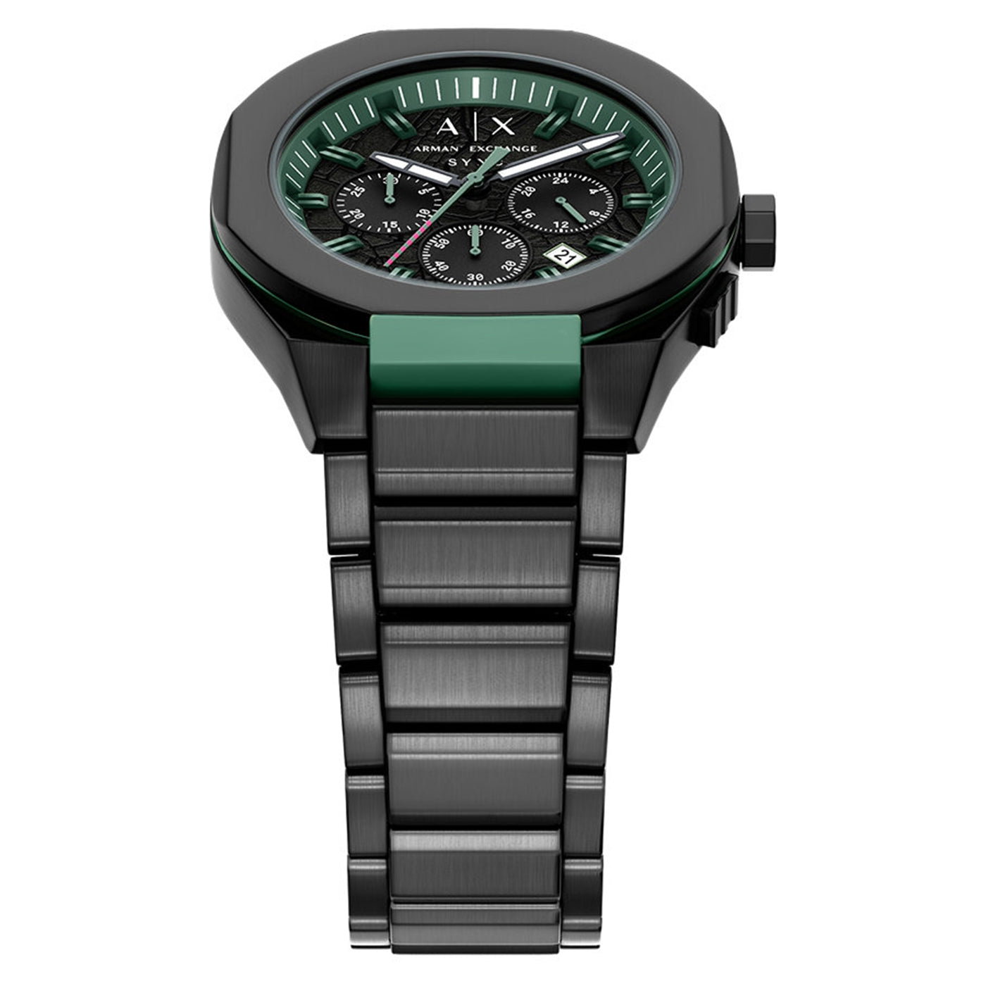 Armani Exchange Sync Round Black Dial Watch AX4294