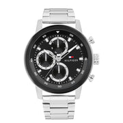 Tommy Hilfiger Rocky Silberne Und Schwarze Herrenuhr TH1792181