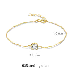 Violet Hamden Venus 925 Sterling Silver Gold-coloured BraceletwithBirthstone VH320010-NOV