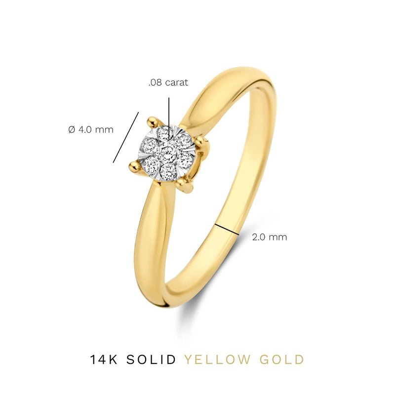 Isabel Bernard De la Paix Hanaé 14 Karat | Gold Ring | Diamant 0.08 Karat | IBD330007-50-zoom-