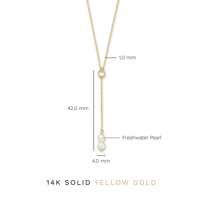 Isabel Bernard Belleville Luna 14 Karat | Gold Halskette IB340024-zoom-