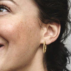 Pandora Moments Snake Chain Earrings 269532C00with14 Carat Gold Plating