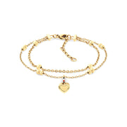 Tommy Hilfiger Edelstahl Goldfarbenes Damen Gliederarmband TJ2781012