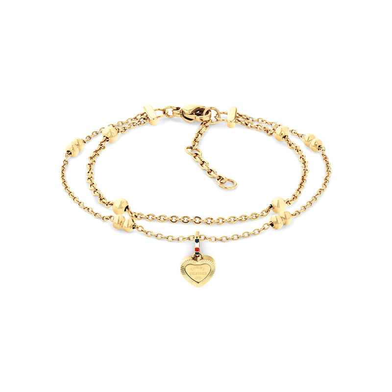Tommy Hilfiger Edelstahl Goldfarbenes Damen Gliederarmband TJ2781012-zoom-