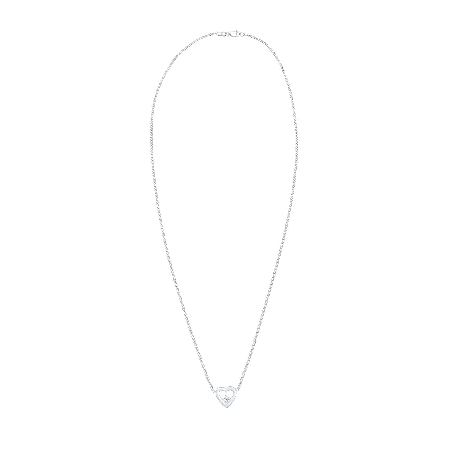 Elli 925 Sterling Silver Necklace with Diamond (0.03 ct) 2004-BF-0007592-001