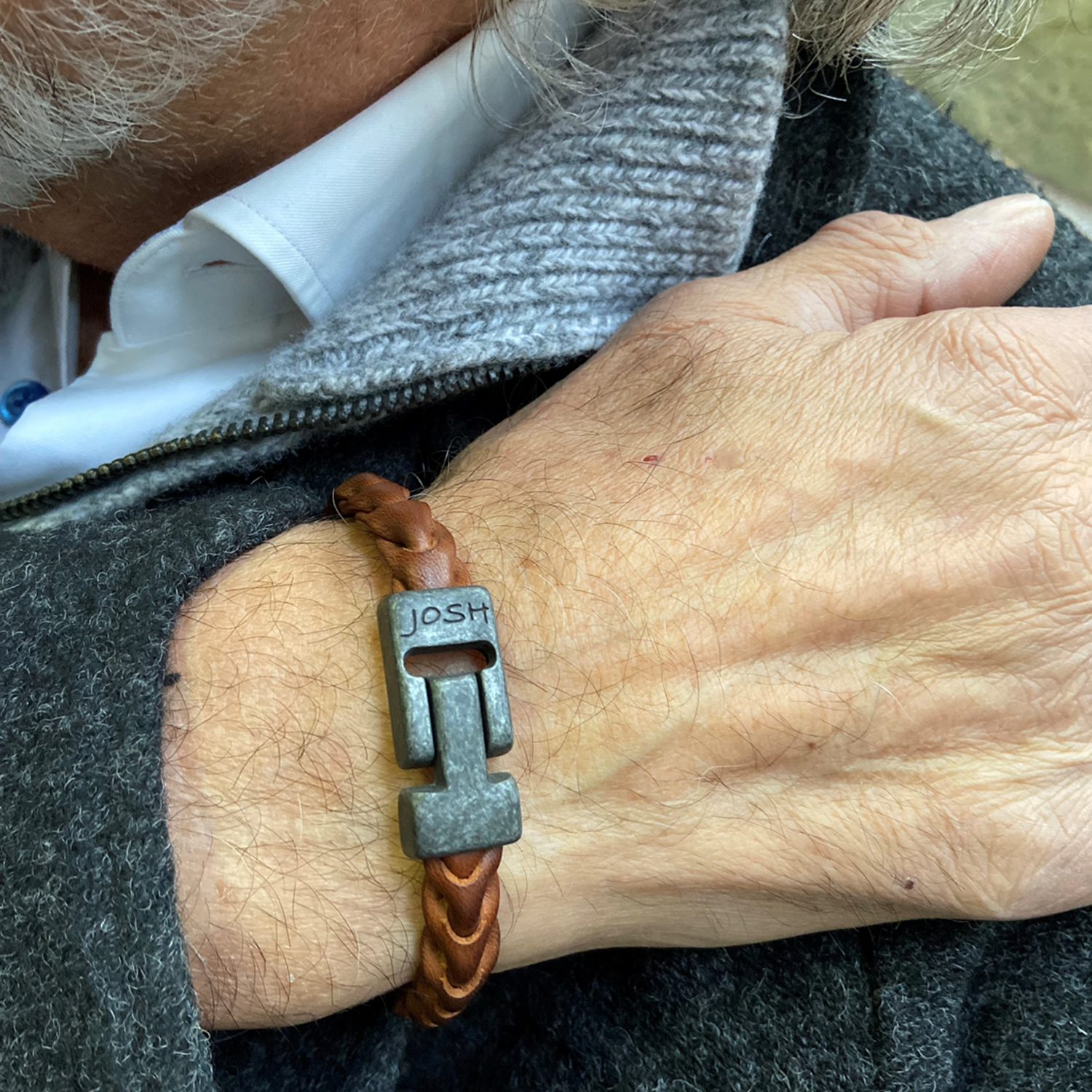 Josh Leather Cognac Bracelet 50046-BRA-VB/COGNAC/L-1