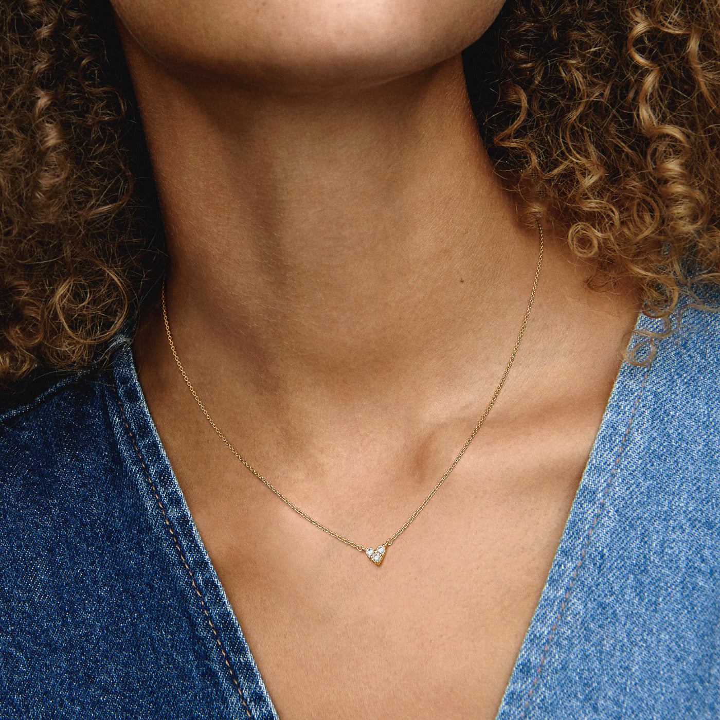Pandora Timeless Gold-coloured Necklace 363014C01-45with14 Carat Gold Plating