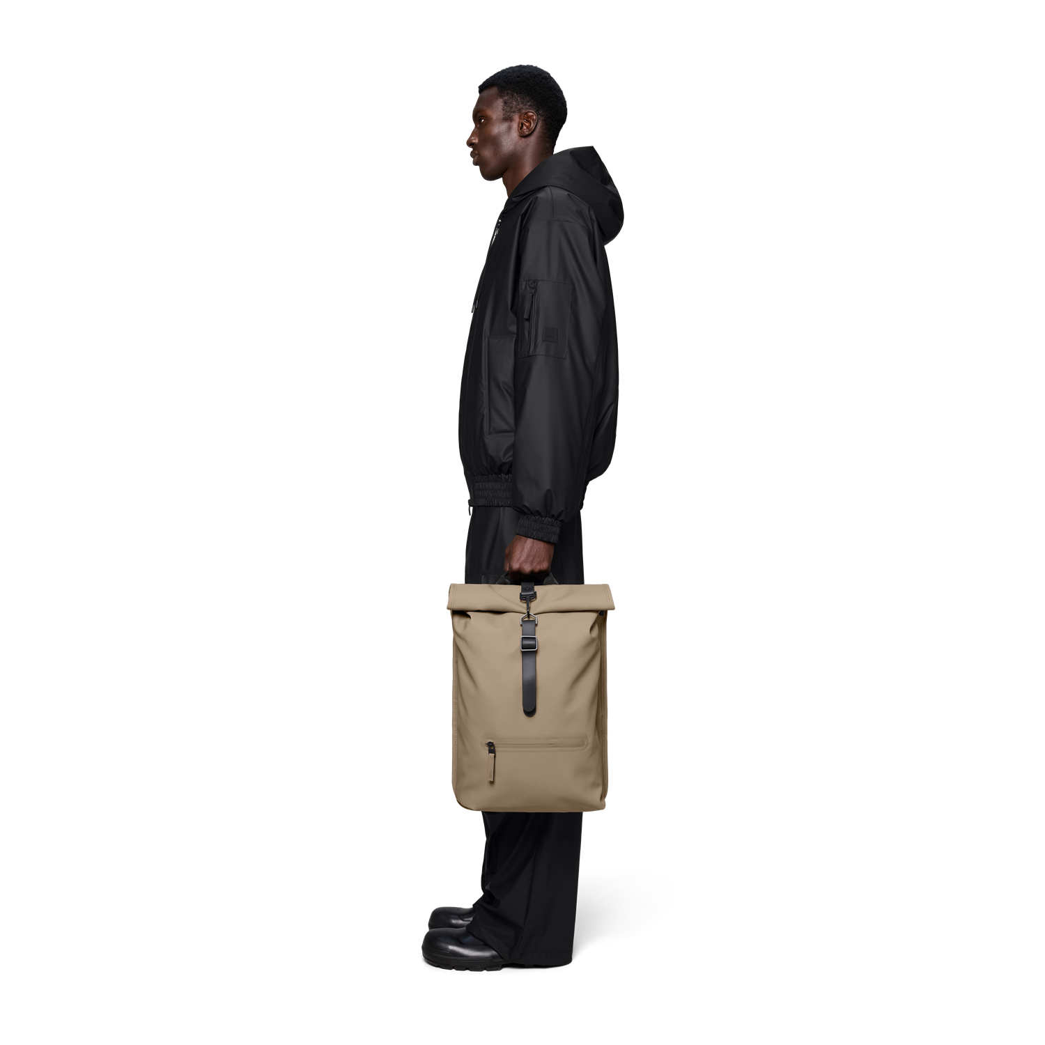 Rains Beige Rolltop Backpack R13320-133