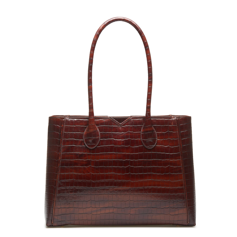 Isabel Bernard Honoré Cloe Kroko braun Handtasche IB25006-zoom-