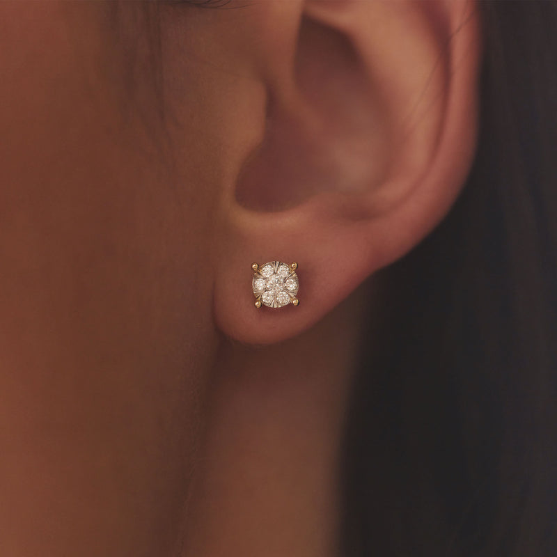 Isabel Bernard De la Paix Hanaé 14 Karat | Gold Ohrstecker | Diamant 0.28 Karat | IBD360013-zoom-