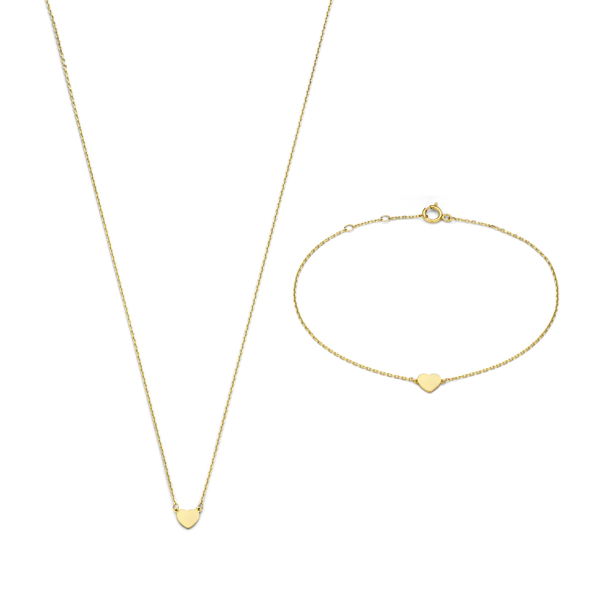 Isabel Bernard Cadeau d'Isabel 14 Carat Golden Necklace and Bracelet giftset IB90062