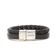 Josh herren Armband Schwarz 09110-BRA-BLACK-L