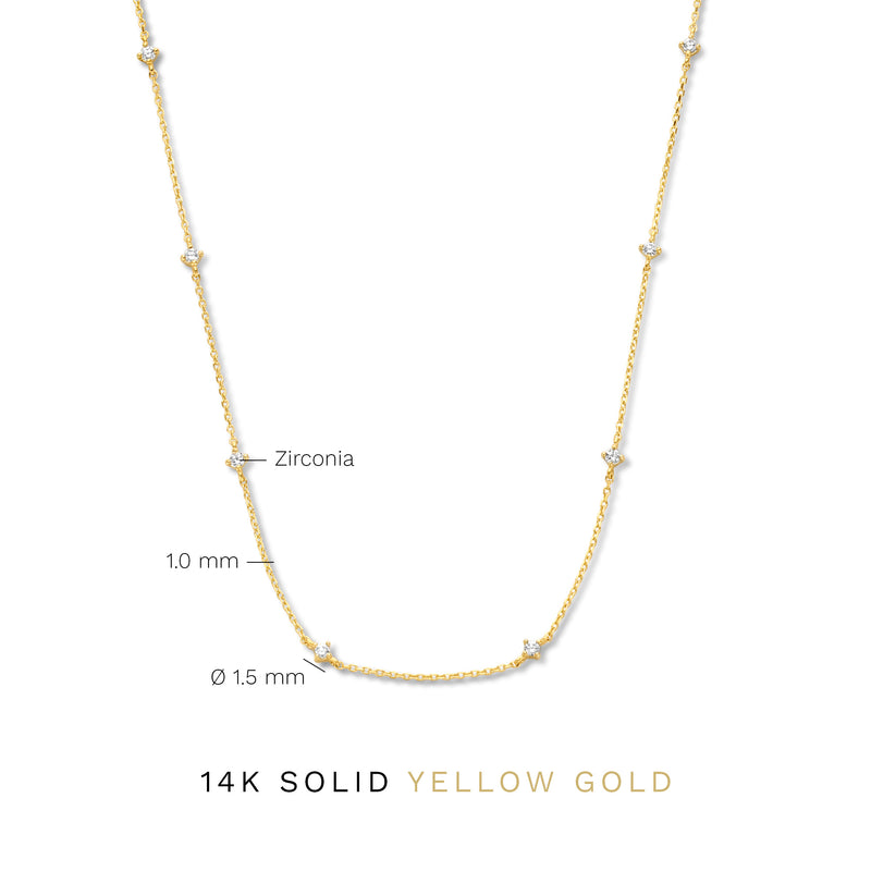 Isabel Bernard Rivoli Esmée 14 Karat | Gold Halskette IB340123-zoom-