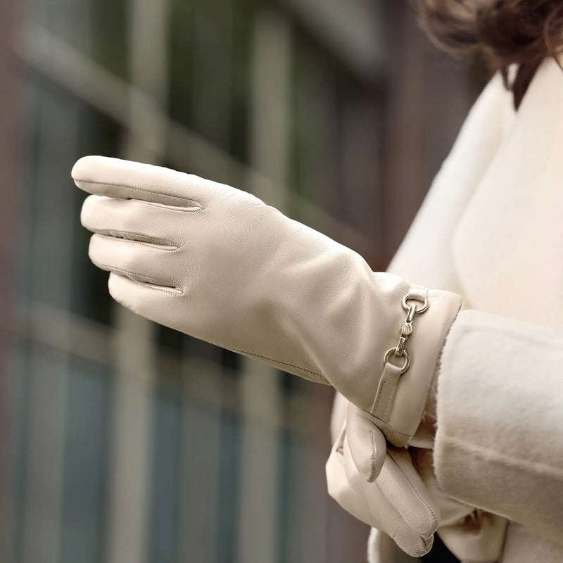 Isabel Bernard Honoré Marcelia Cream Ziegenfell Leder Handschuhe IB67001-372-7-zoom-