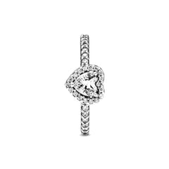 Pandora Stories 925 Sterling Silver Heart Ring 198421C01-52 (size: 52)