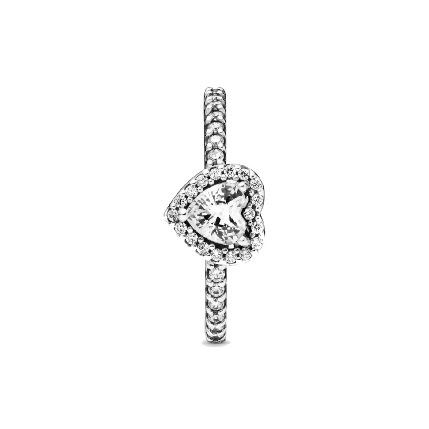 Pandora Stories 925 Sterling Silver Heart Ring 198421C01-52 (size: 52)