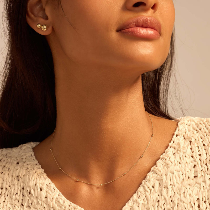 Beloro Jewels Della Spiga Dani 9 Karat Gold Necklace BO340041-zoom-