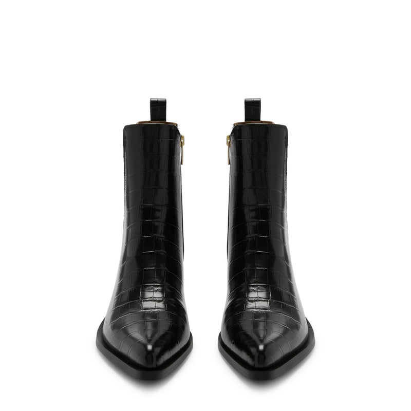Isabel Bernard Vendôme Amandine Kroko Schwarz Kalbsleder Stiefel IB53010-201-36-zoom-