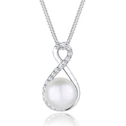 Elli 925 Sterling Silver Pearl Necklace with Pearl 2004-BF-0008001-001