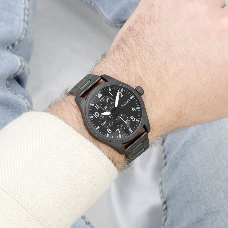 OOZOO Timepieces Schwarze Herrenuhr C11509-zoom-