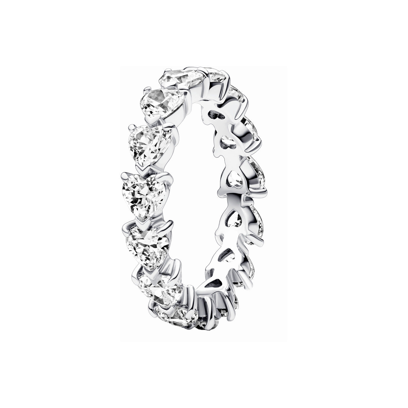 Pandora Timeless 925 Sterling Silver Hearts Ring 193103C01-52