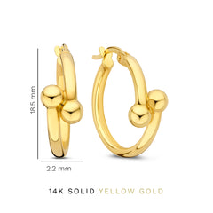 Isabel Bernard Cadeau d'Isabel 14 karat gold bracelet bangle and hoop earrings gift set IB90179