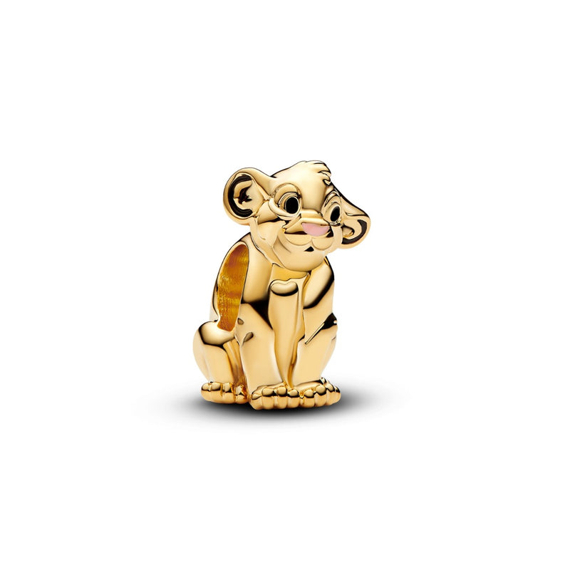 Pandora Disney's 14 Karat Gold Plated Simba Charm 763376C01-zoom-