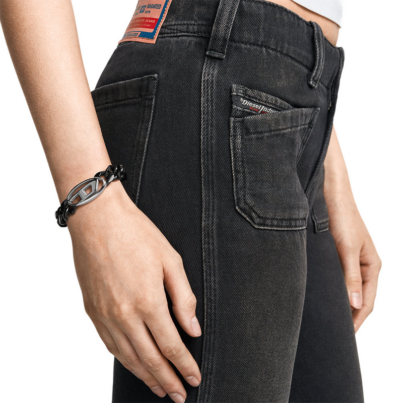 Diesel Oval D Schwarzes Armband DX1611931-zoom-