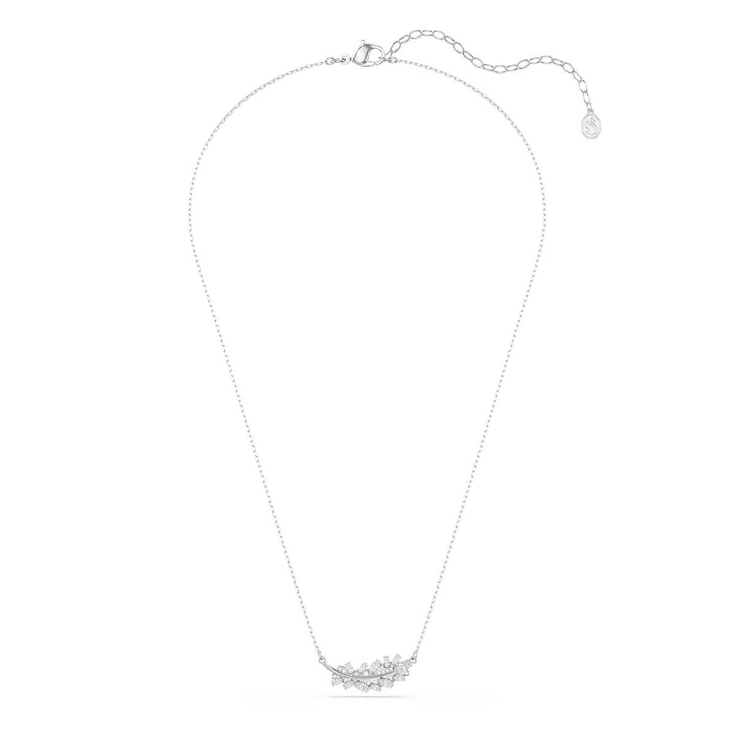Swarovski Vienna Feather Silver-Tone Necklace 5756111