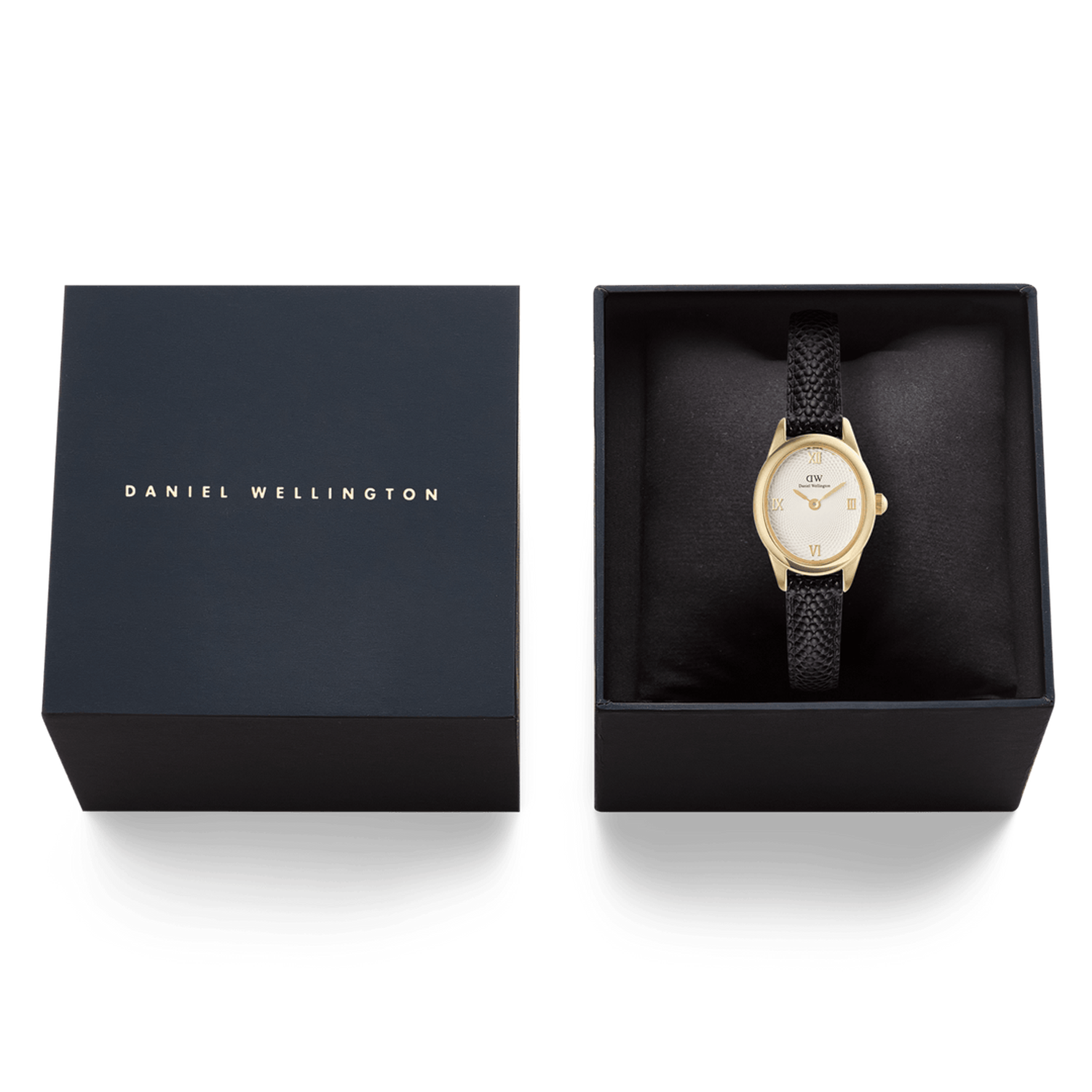 Daniel Wellington Ophelia Mini Black Lizard Gold-coloured Women's Watch DW00100890