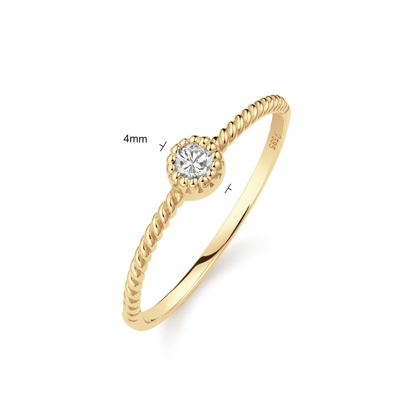 Jackie Gold Grimaldi Ring Aus 14 Karat Gold 585 JKR25.511-54-zoom-
