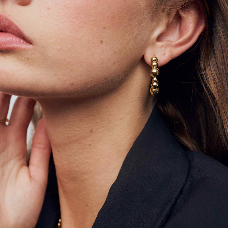 Sif Jakobs Gold Plated Bormio Circolo Earrings SJ-E2598-YG-zoom-