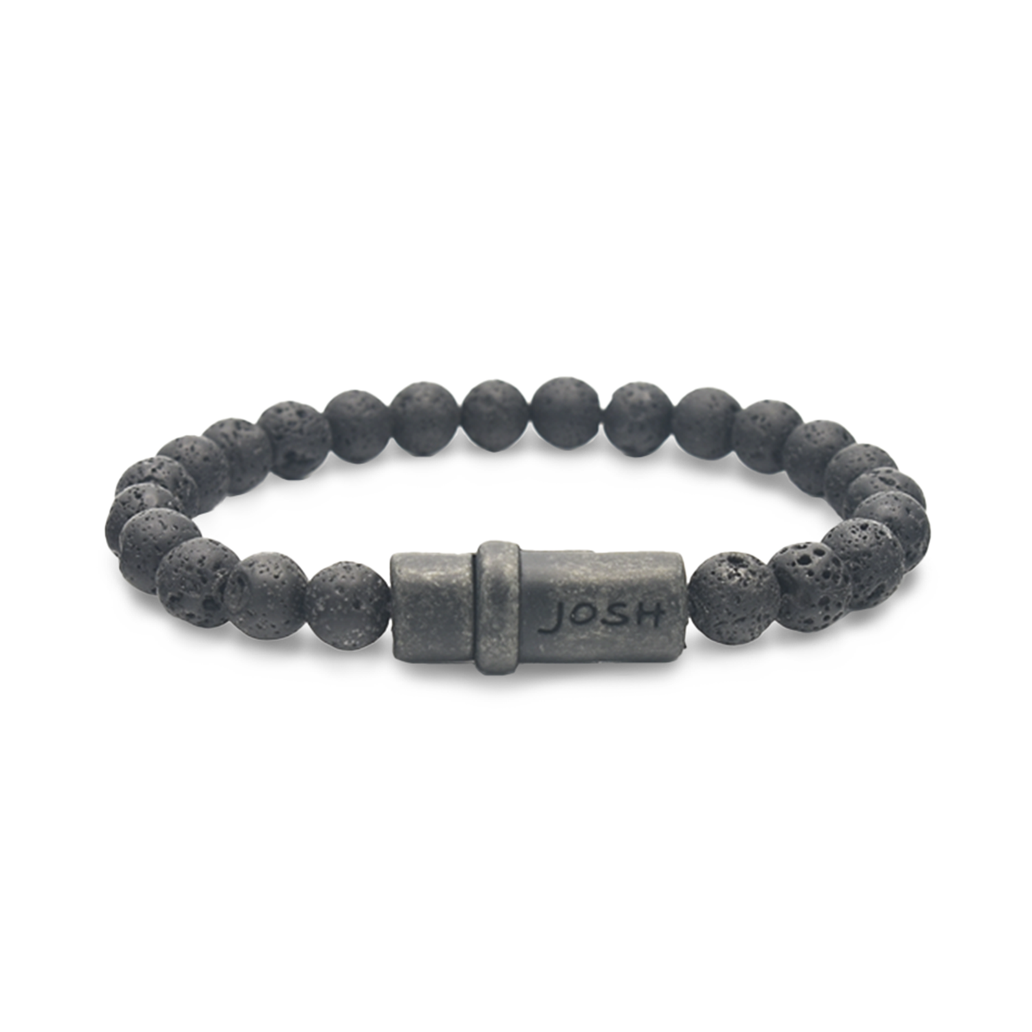 Josh Black Natural Stone Bracelet 09285VB/LAVA/MED