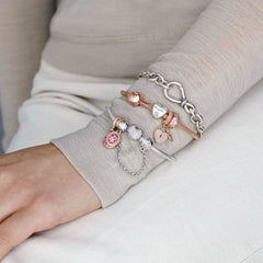 Pandora Silver Pave Heart Bracelet 590727CZ-16 (16.00 cm)