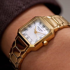 Parte di Me Orologio Square ladies watch gold coloured and mother of pearl