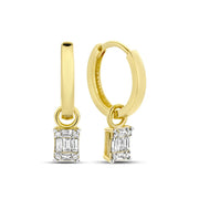 Isabel Bernard De la Paix Maxime 14 Karat Goldcreolen mit Diamant 0.26 ct IBD360019