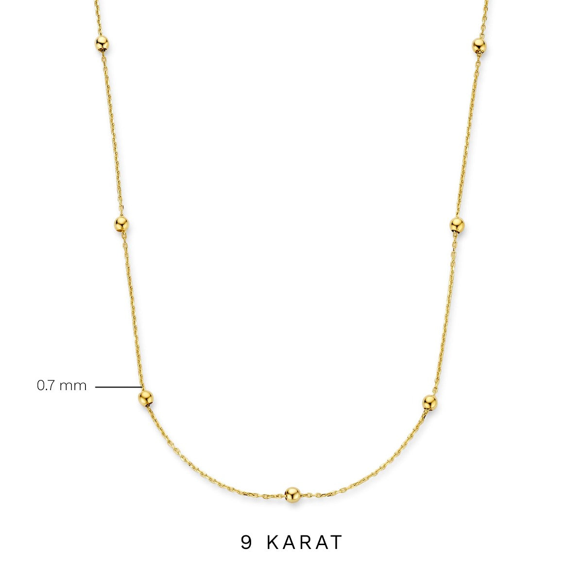 Beloro Jewels Della Spiga Dani 9 Karat Gold Necklace BO340041