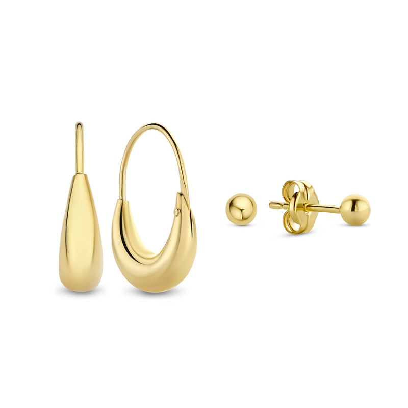 Isabel Bernard Cadeau d'Isabel 14 Karat Gold Ohrring-Set IB90175-zoom-