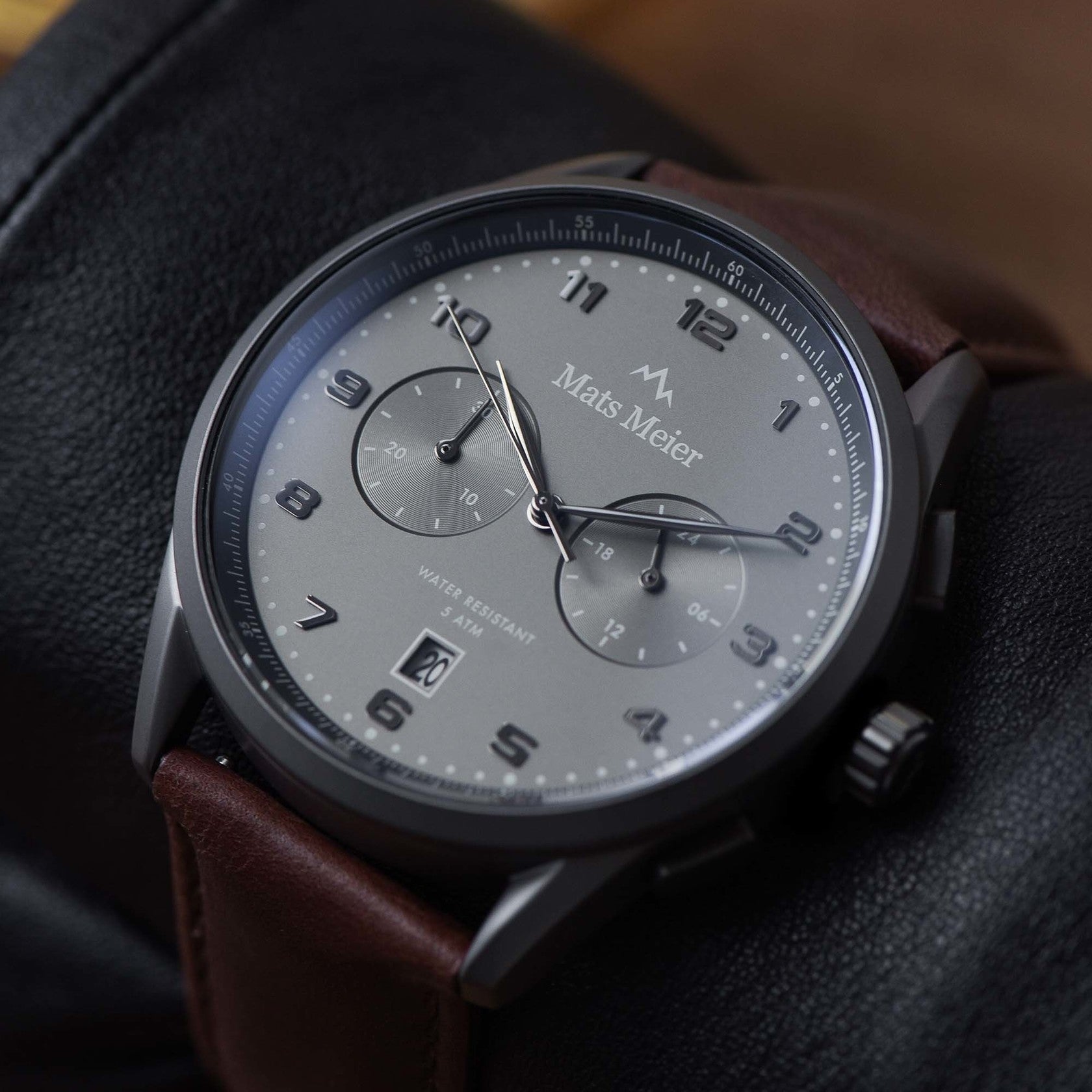 Mats Meier Mont Vélan Chrono Grijs/Brown Watch MM10005