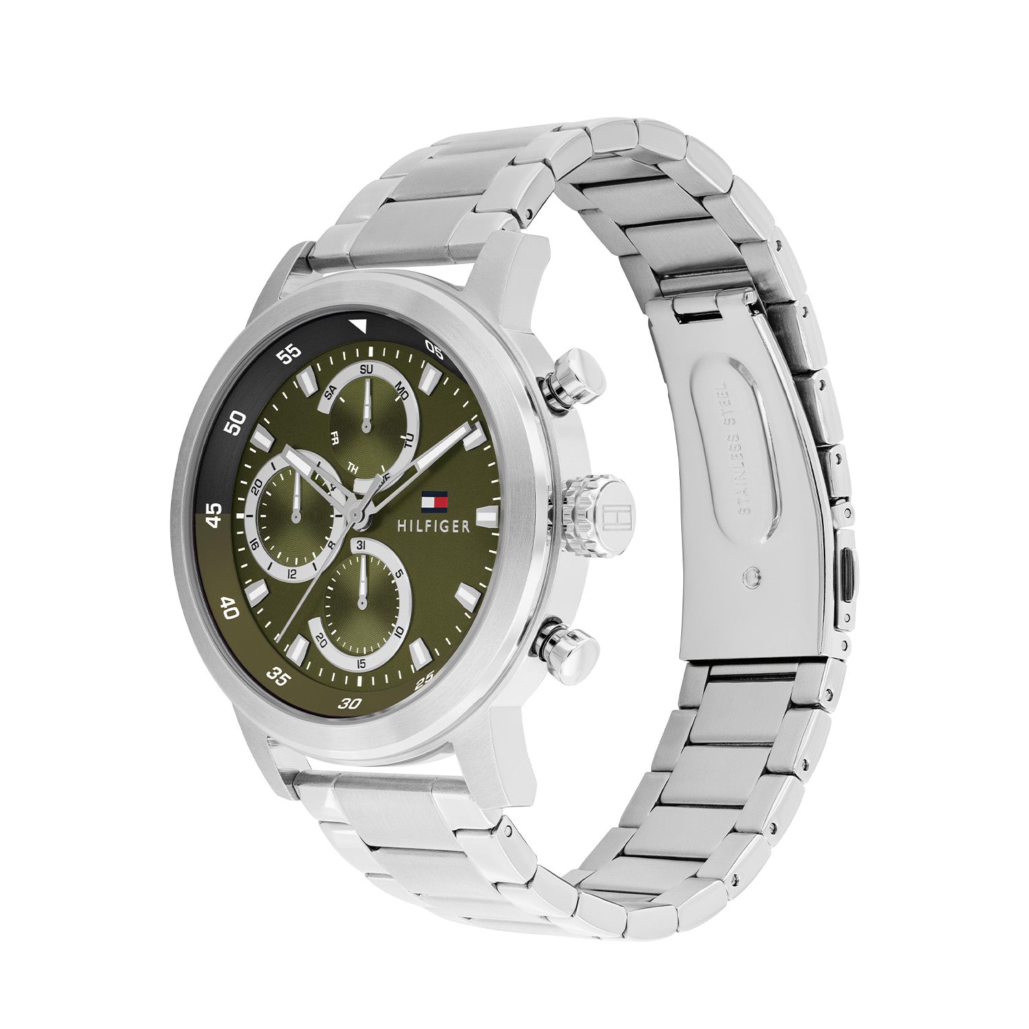 Tommy Hilfiger Rocky Silver and Green Men's Watch TH1792180