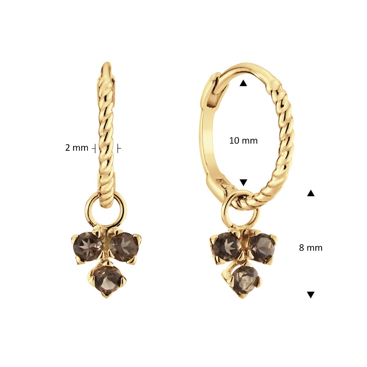 Jackie Gold 14 karat gold Hoop Earrings JKE24.019