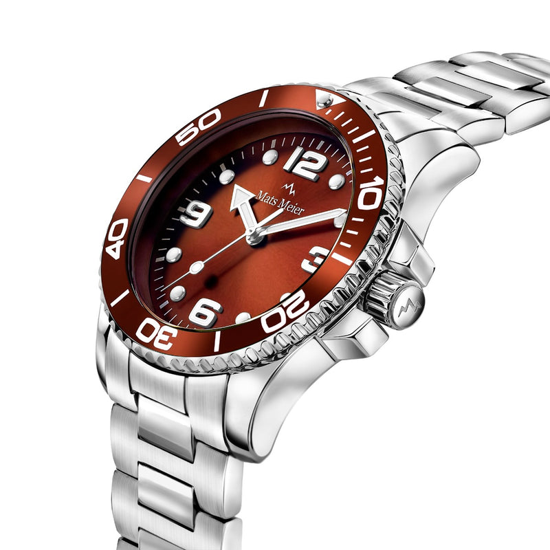 Mats Meier Ponte Dei Salti Men's Watch Silver Coloured and Brown MM00526-zoom-