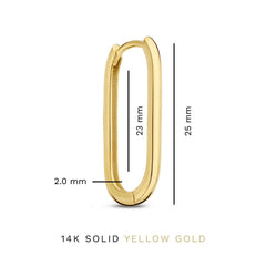 Isabel Bernard Rivoli Aimée 14 Carat Golden Hoop Earrings IB360237