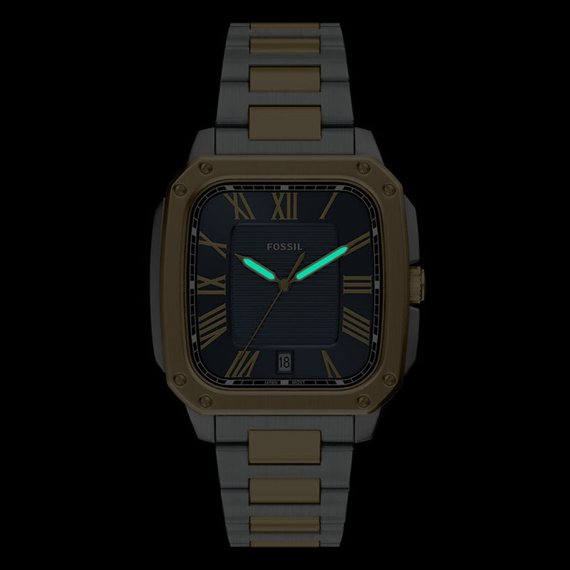 Fossil Crosby Rectangular Blue Dial Watch FS6161-zoom-