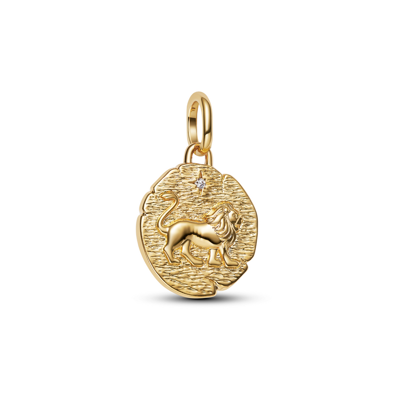 Pandora ME Gold Plated Lion Coin Charm 763974C01-zoom-