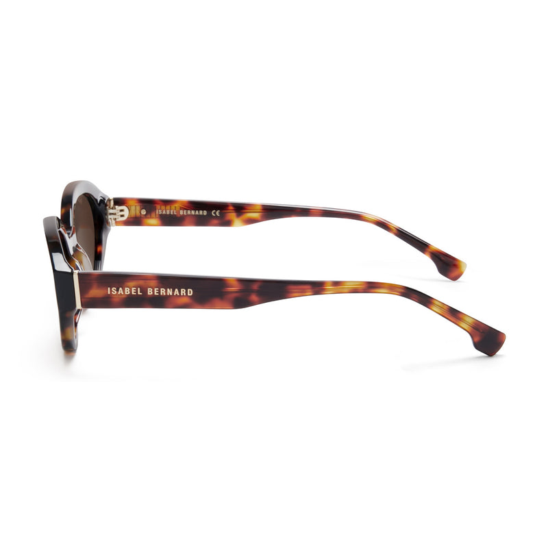 Isabel Bernard La Villette Rosaire Braun Tortoise Oval Sonnenbrille IB400002-14-14-zoom-