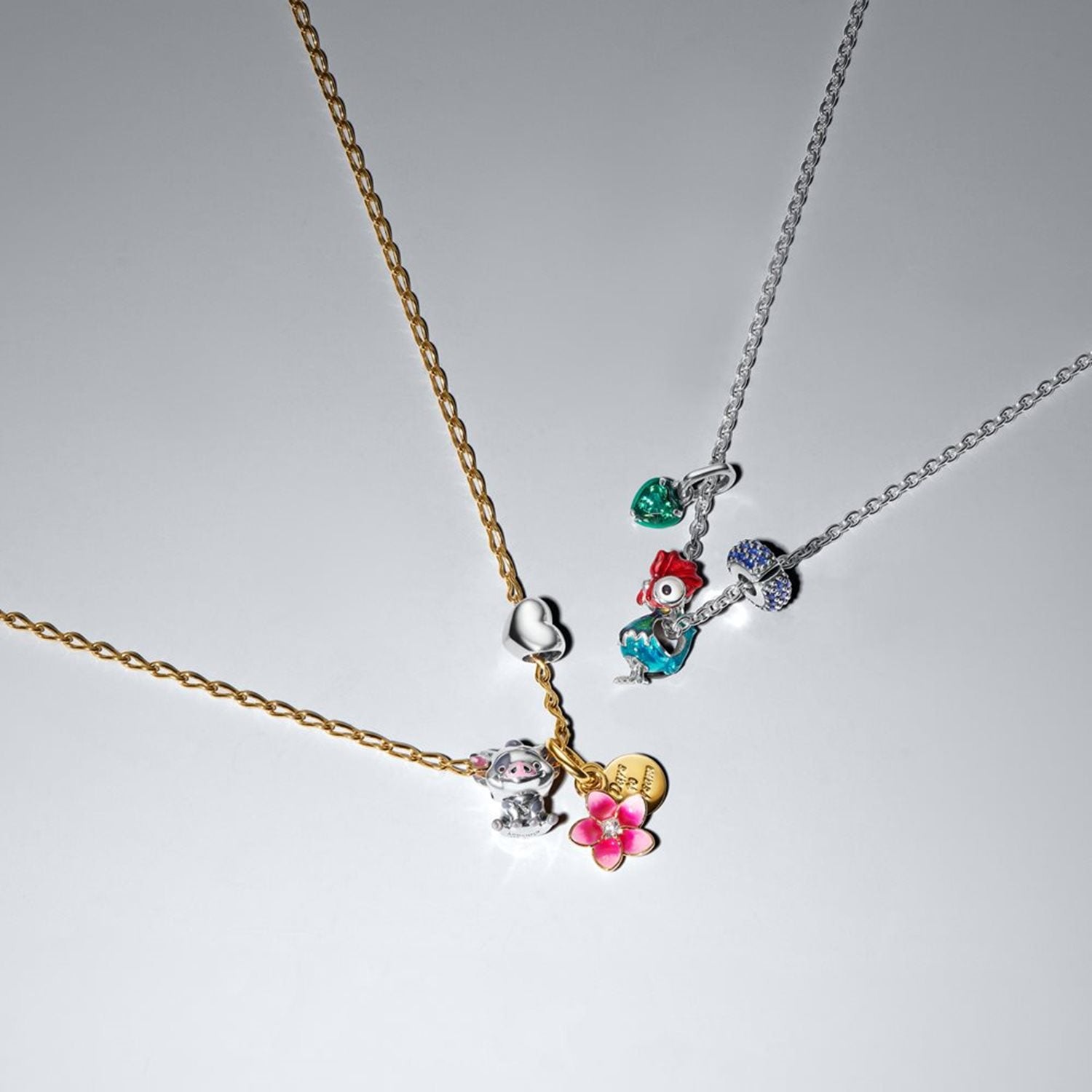 Pandora Disney Gold Plated Disney Moana Flower Dangle Charm 763845C01