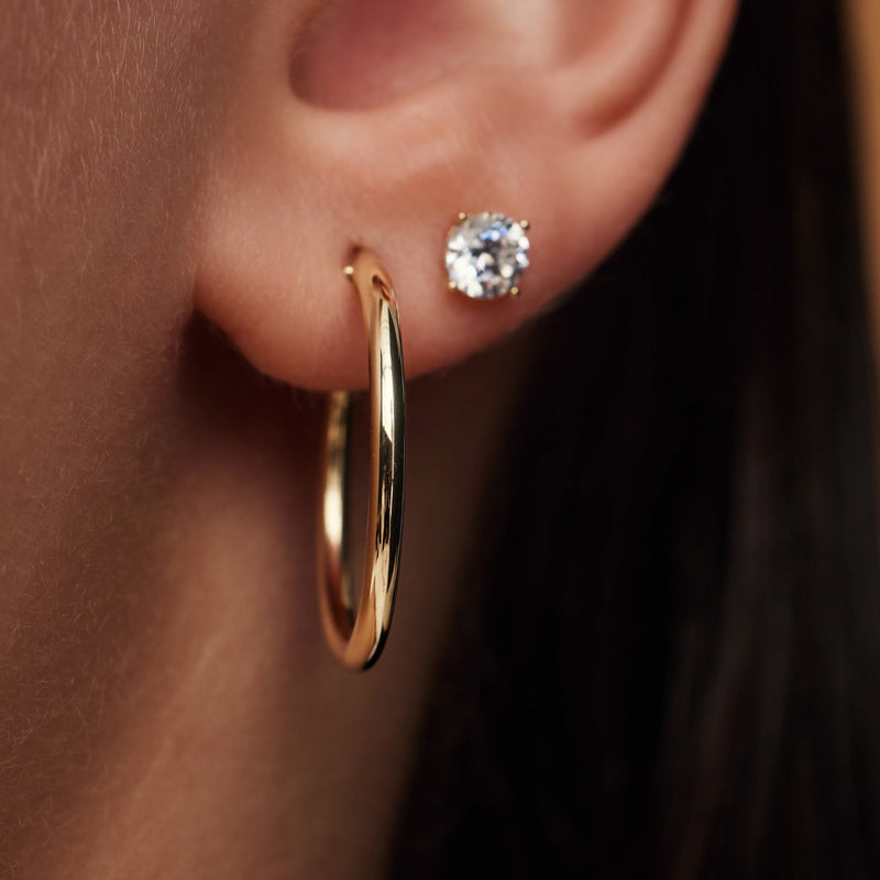 Beloro Jewels Regalo d'Amore 9 Karat Gold Ohrringe-Set mit Knoten BO90037-zoom-