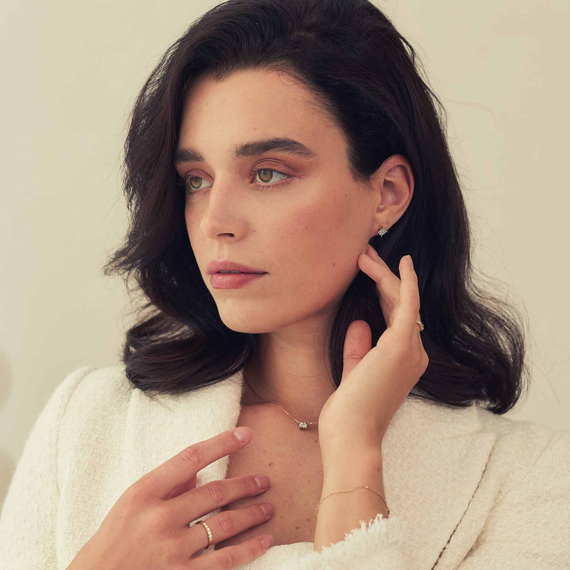 Isabel Bernard De la Paix Christine 14 Karat | Gold Halskette | Diamant 0.10 Karat | IBD350003-zoom-