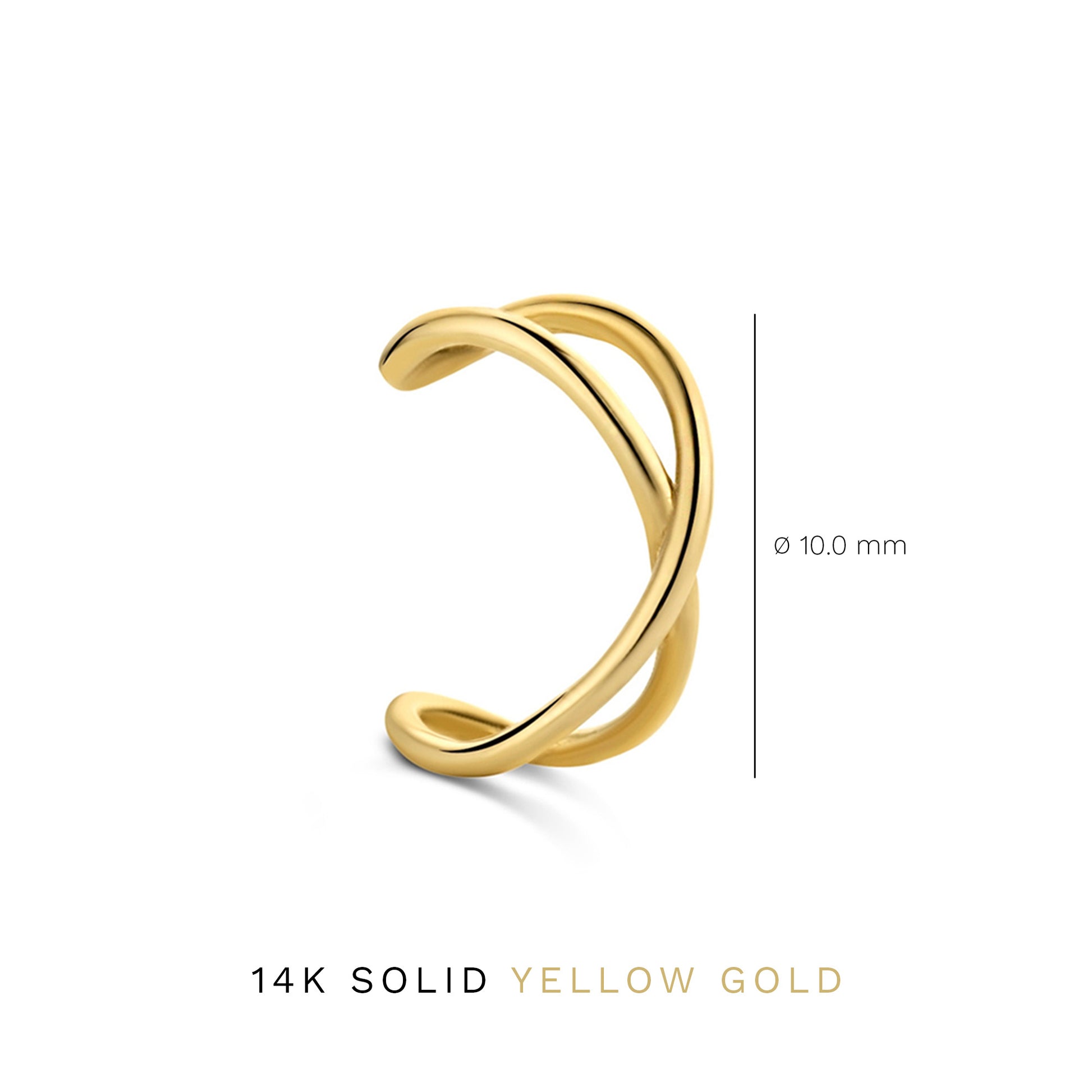 Isabel Bernard 14 Karaat Gouden Le Marais Chéri Single Ear Cuff IB370002